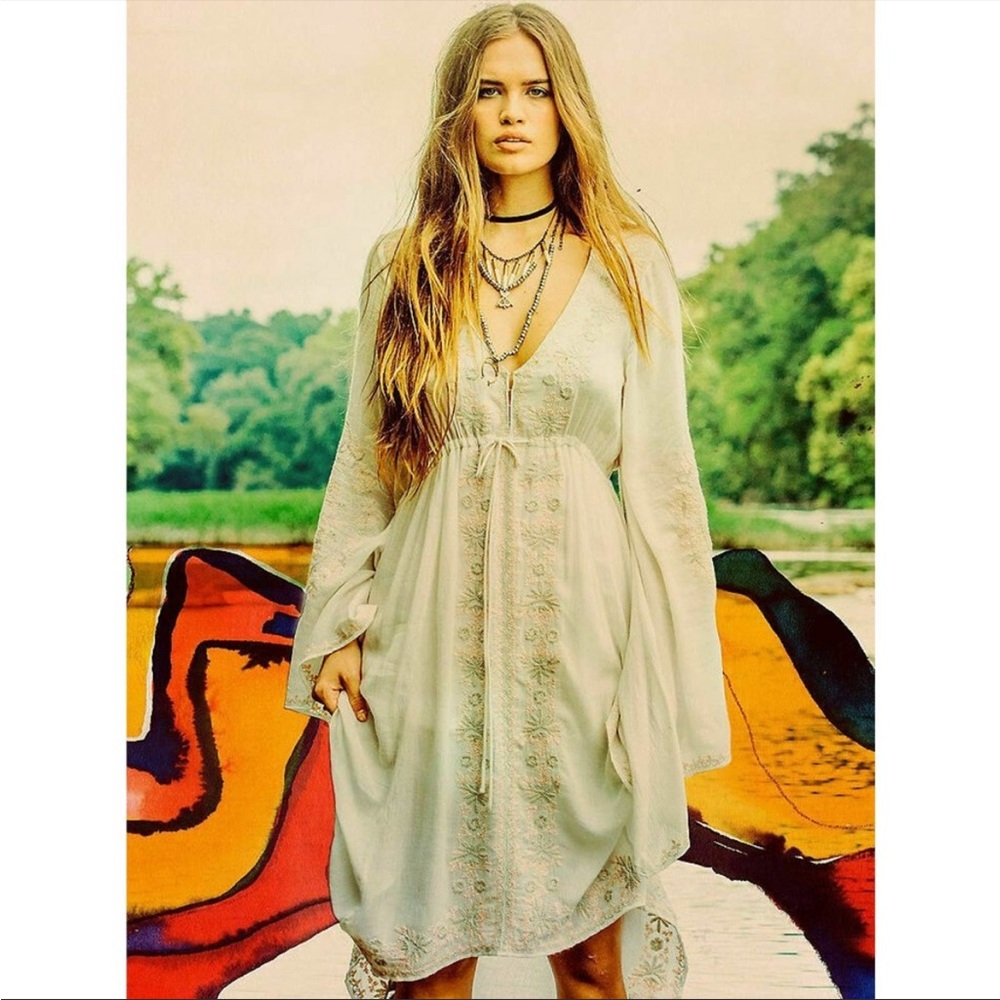 Free People High Low Dress in Cream